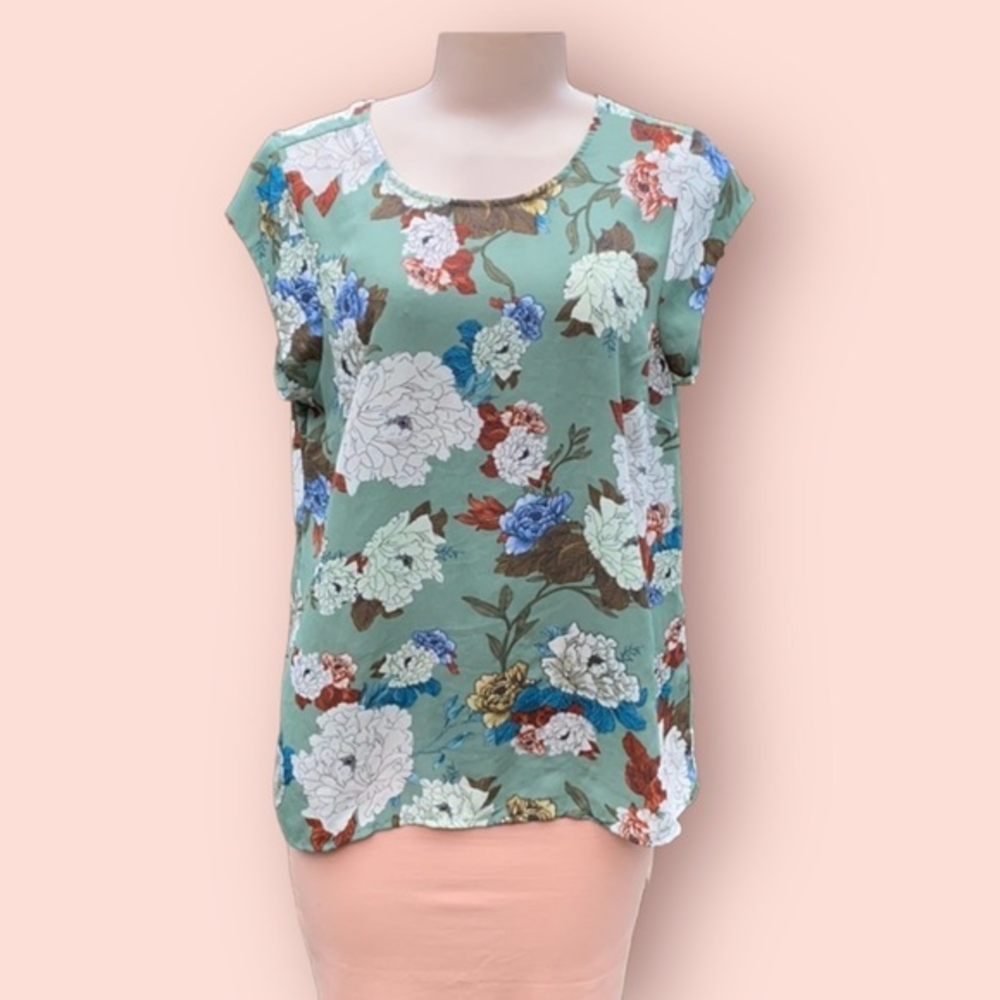 Daniel Rainn DR2β Womens Short Sleeve floral top